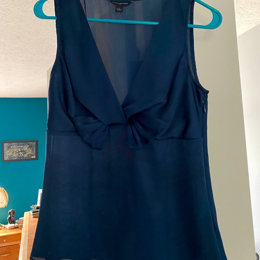 Navy Blue Dress Top~2